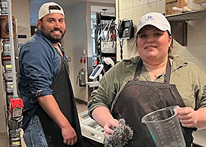 People working in a kitchen